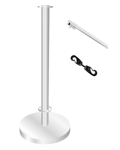 Chrome Café Banner Hardware Set