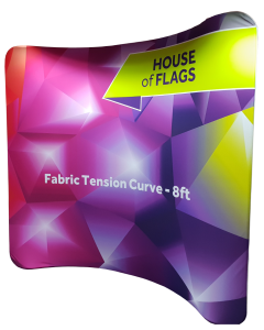 8ft Freestanding Stretch Tube Curved Wall