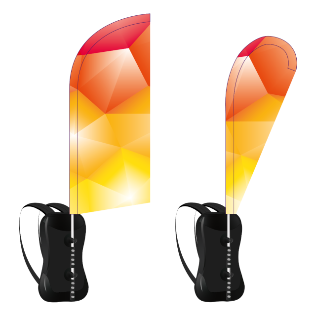 Back Pack Flags Studio Shot