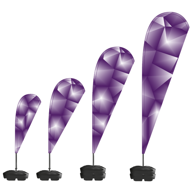 New College Premium Teardrop Flags