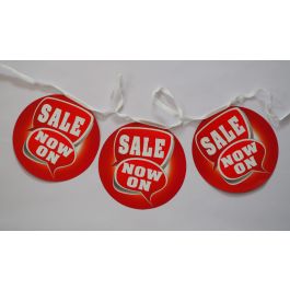 Round Sale Bunting | Bold, Bulk Retail Promotion Flags