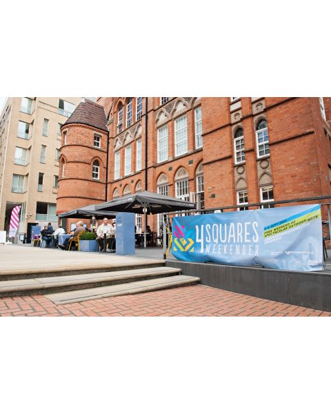 2 Squares Weekender Printed PVC Banner