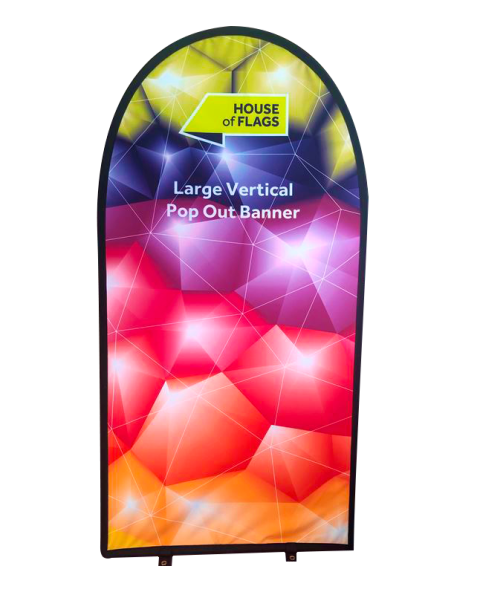 Vertical Outdoor Pop Out Banner