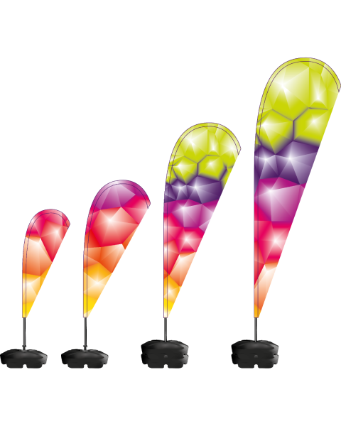 New College Standard Teardrop Flags