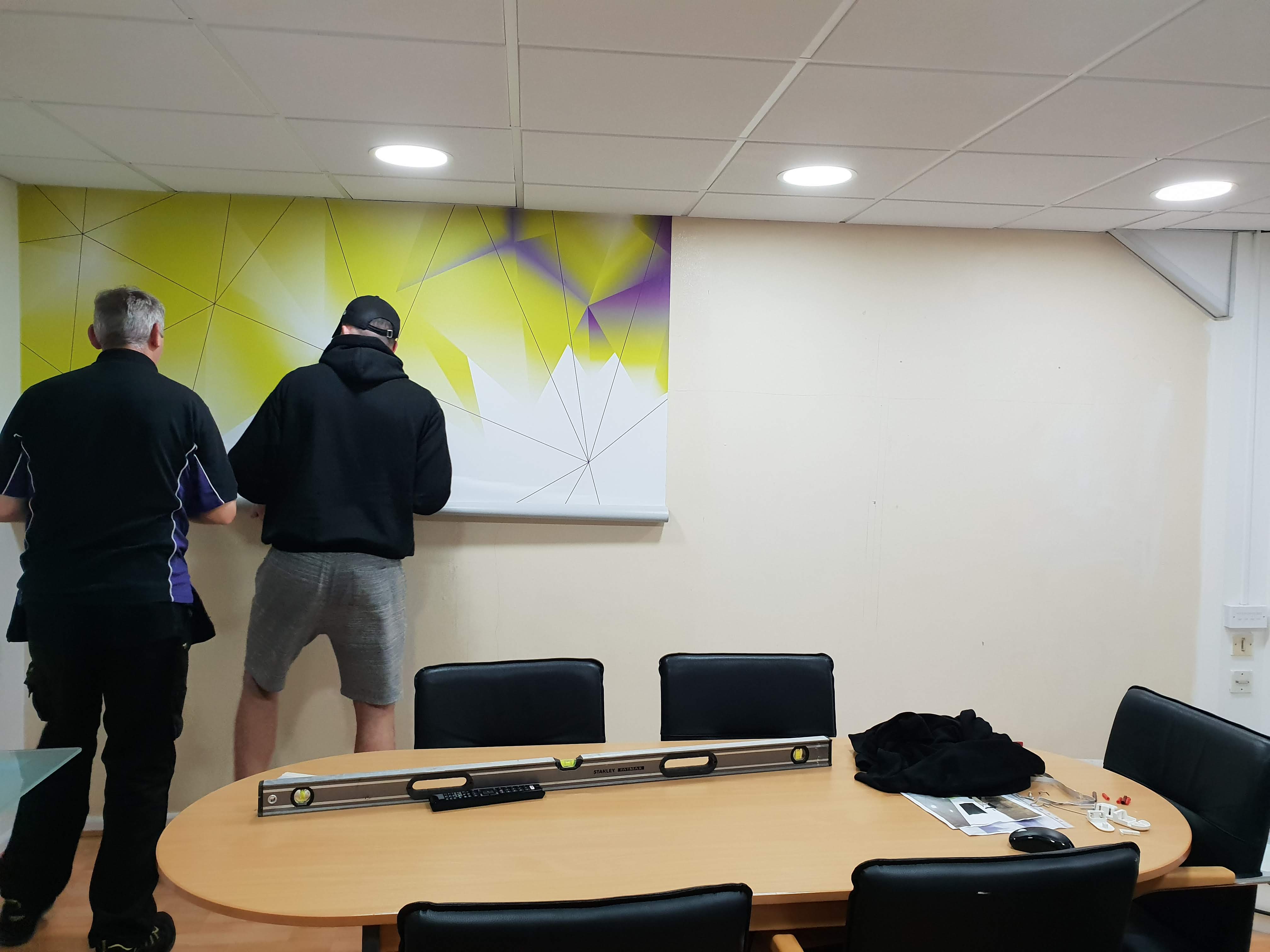 customer printed boardroom wallpaper