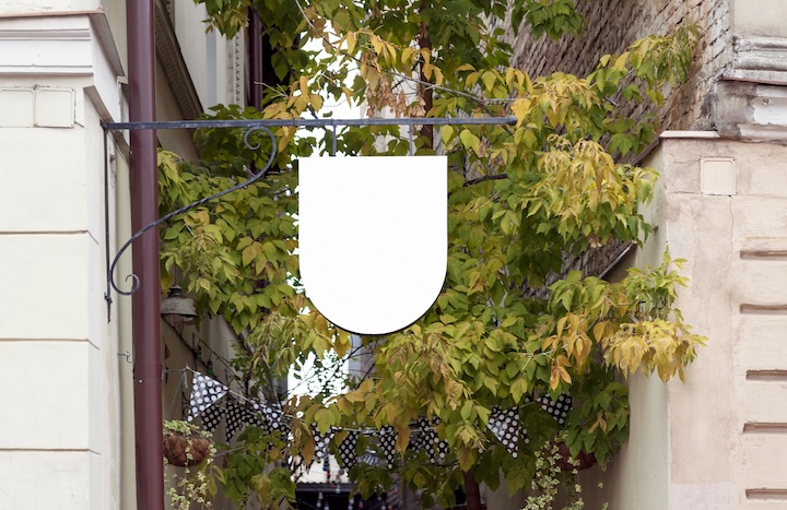 christmas promotions, signage solutions at a street.