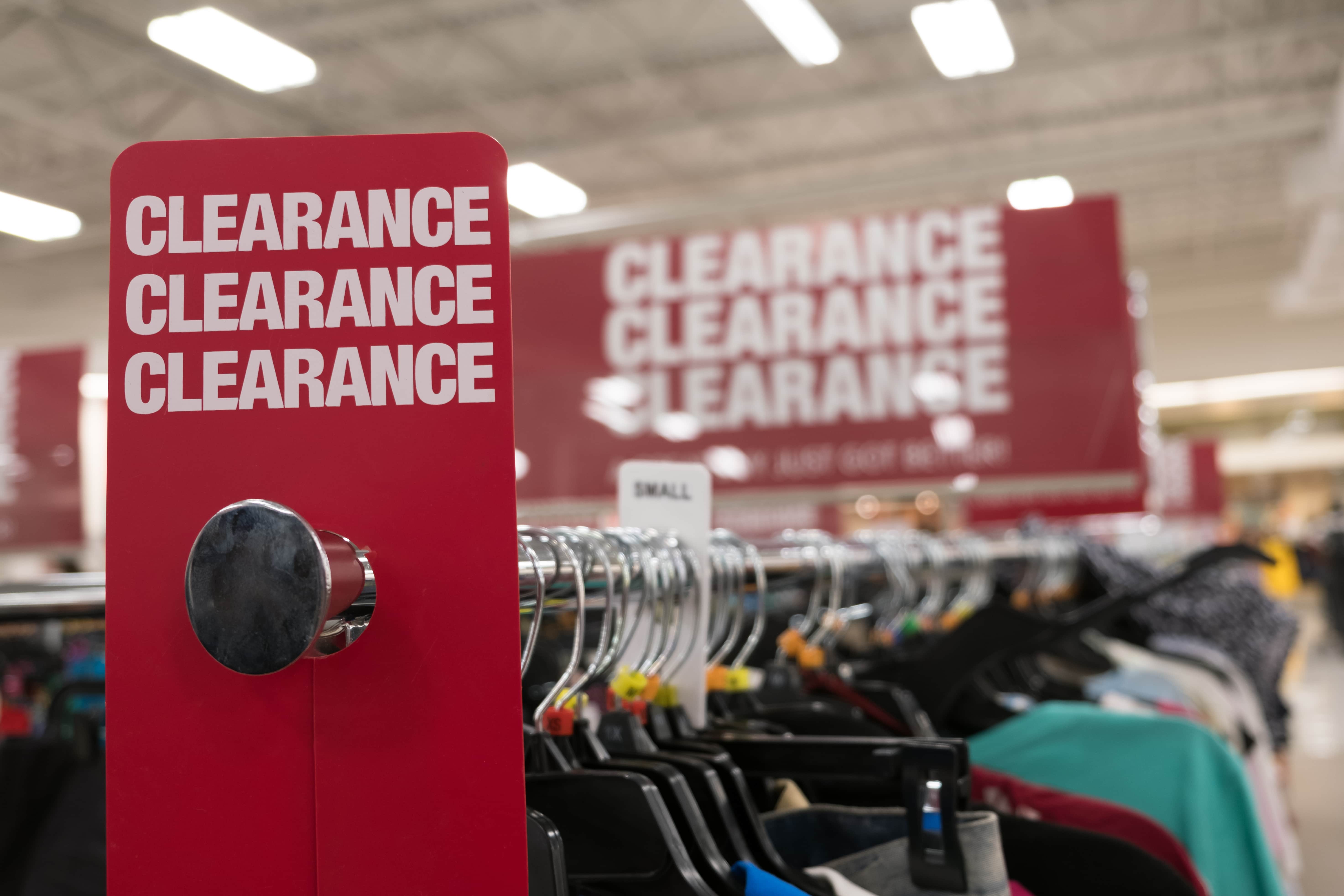 Boxing Day marketing ideas, clearance sale signs in a store.