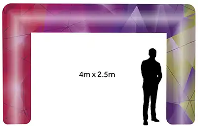 4m x 25m rectangular inflatable arch