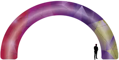 12m x 6m inflatable arch curve