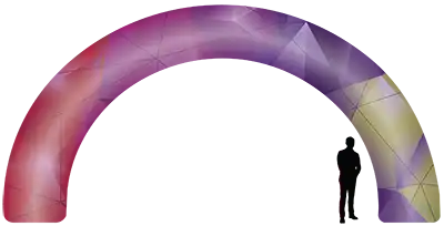 8m x 4m inflatable arch curve