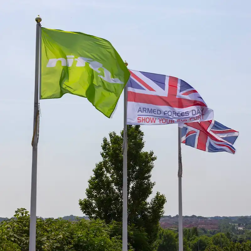 Knitted Polyester Custom Flags