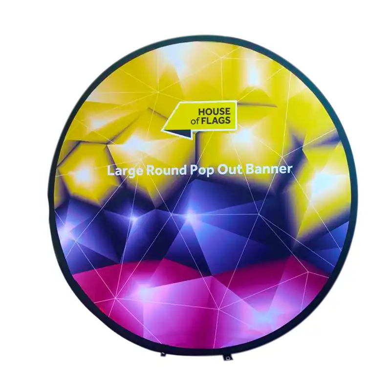 Round Outdoor Pop Out Banners