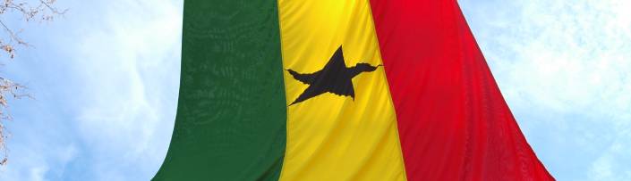 Ghana Sewn Flag