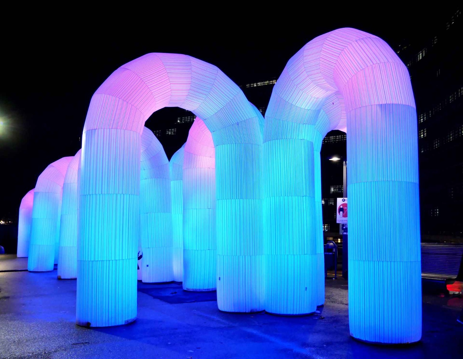 arch designs, LED arches at night