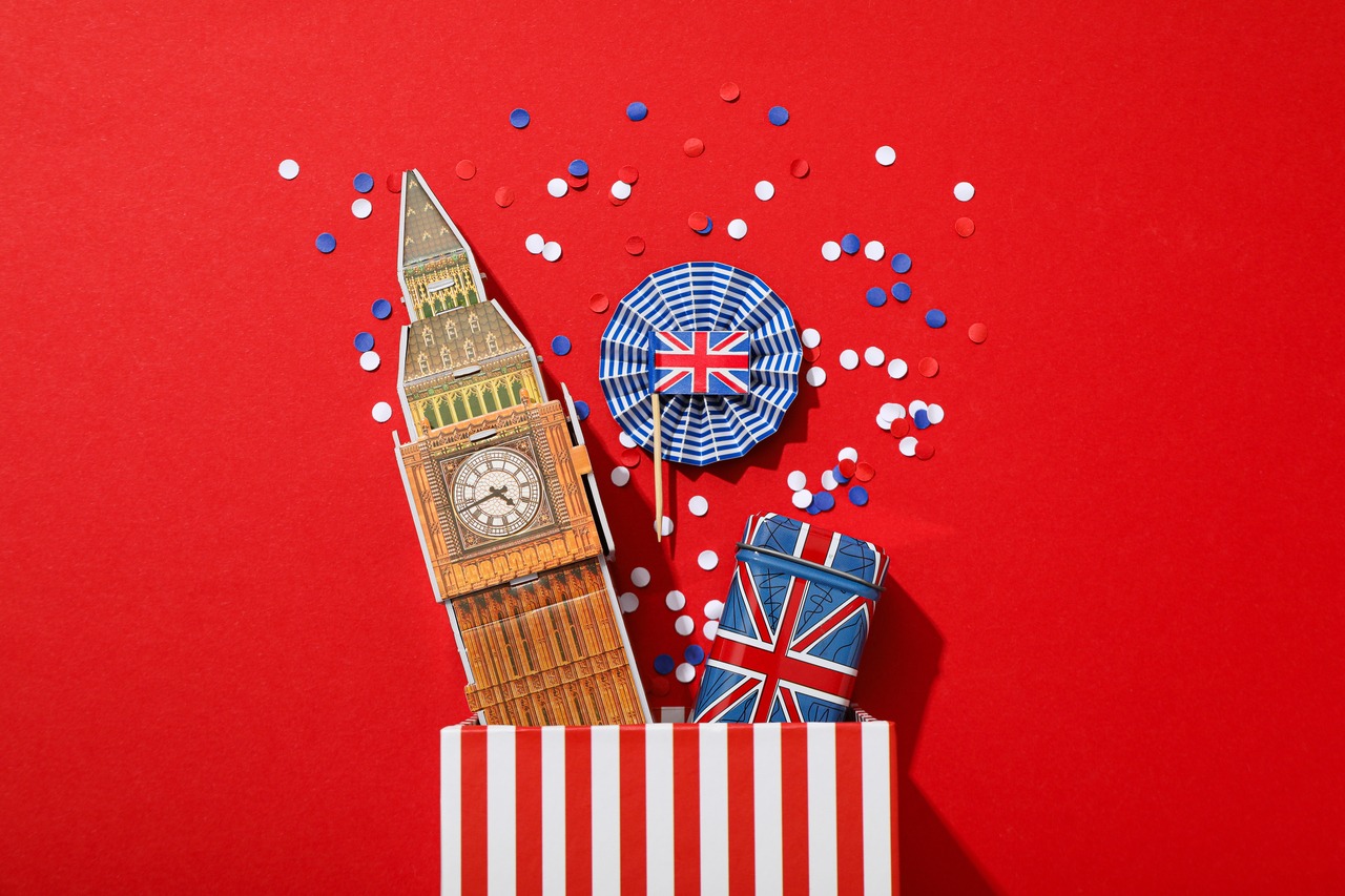 Incorporate national symbols on your Trooping the Colours custom flag.