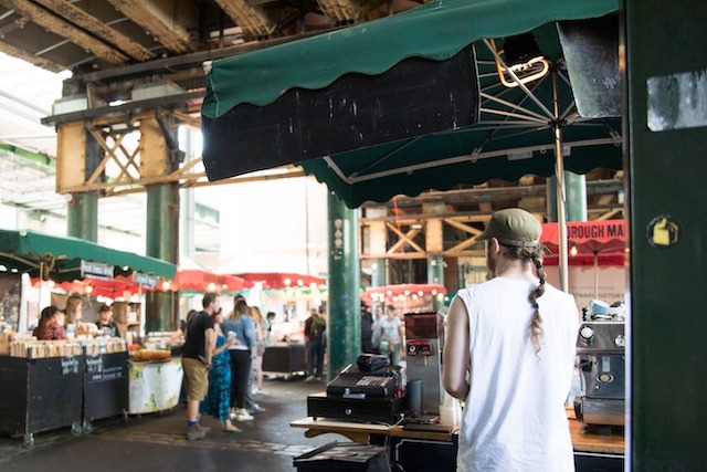 Temporary Shops, people shopping at an outdoor market.