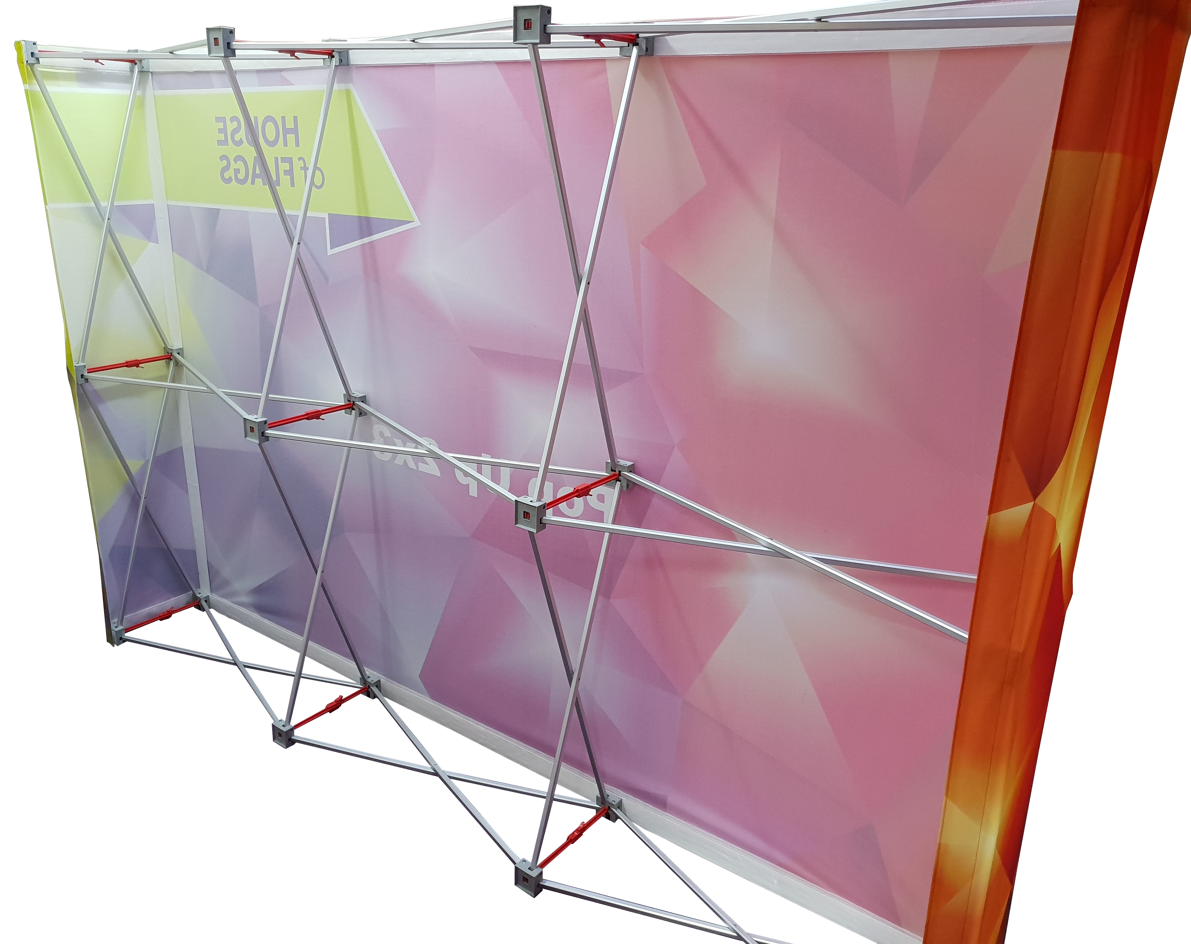 Back of a pop up exhibition display stand