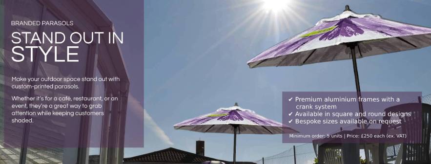 branded parasols