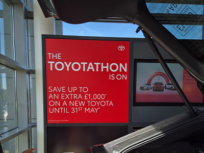 Toyota Dealership with Flags