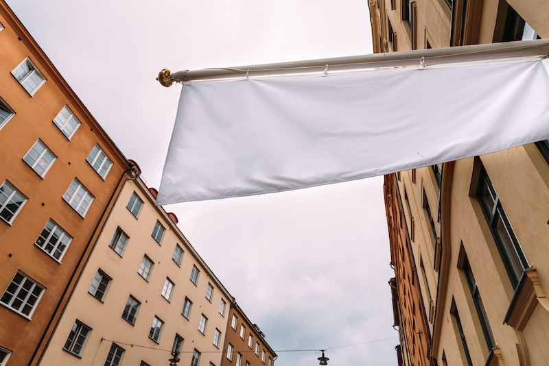 Types of Flagpoles, banner on a banner pole