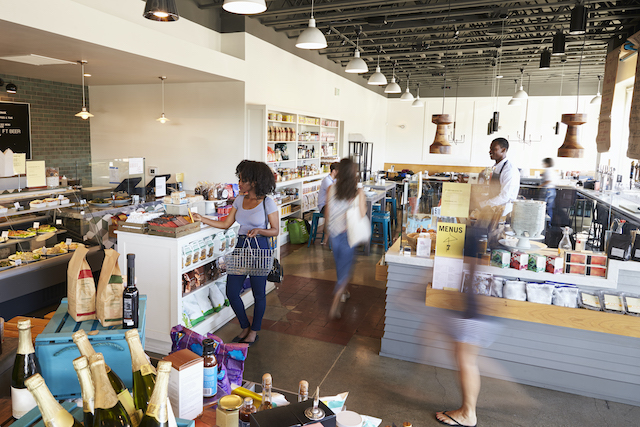 Shop Improvement Ideas, people shopping at a grocery store.