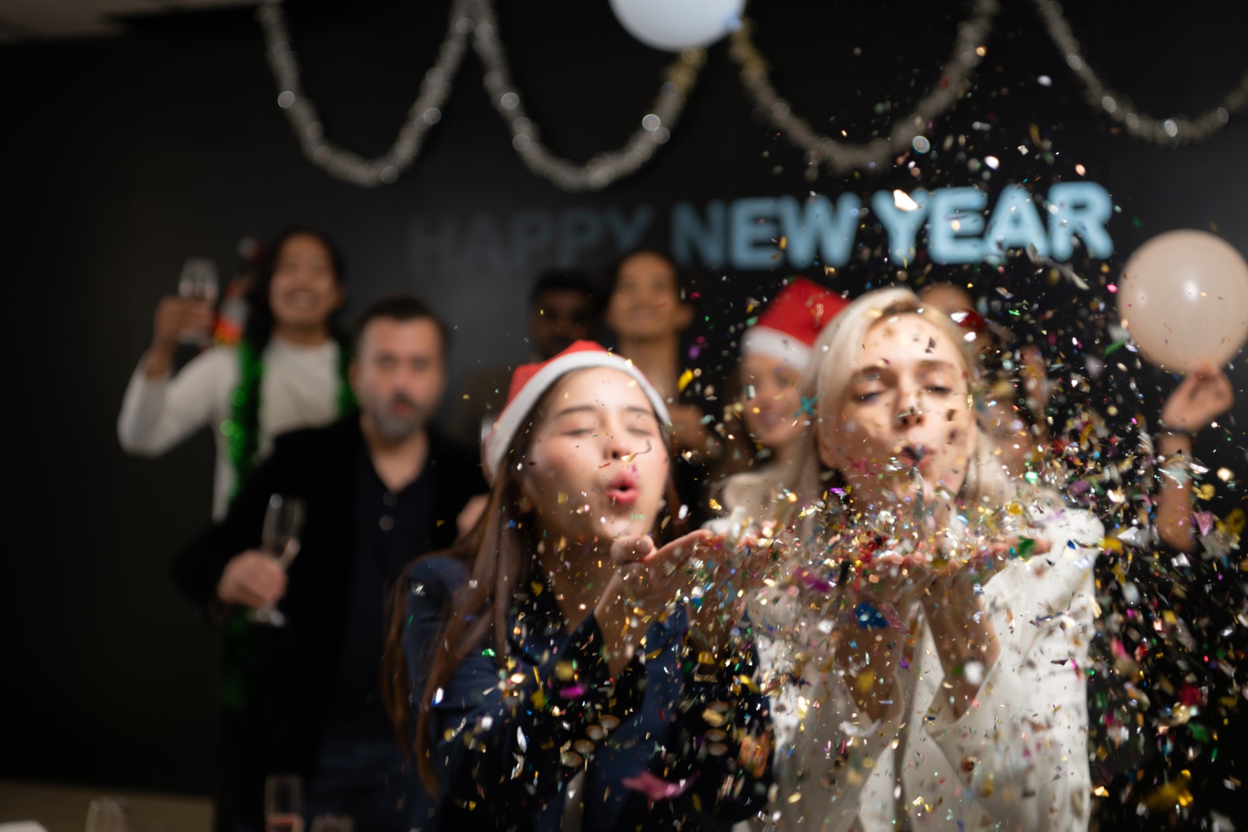 Two women at new year promotions UK